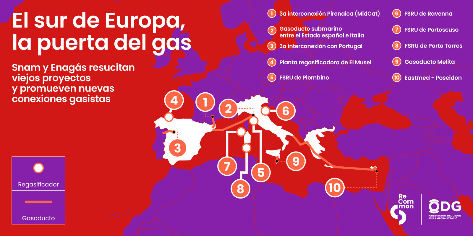 Mapa | El sur de Europa, la puerta del gas